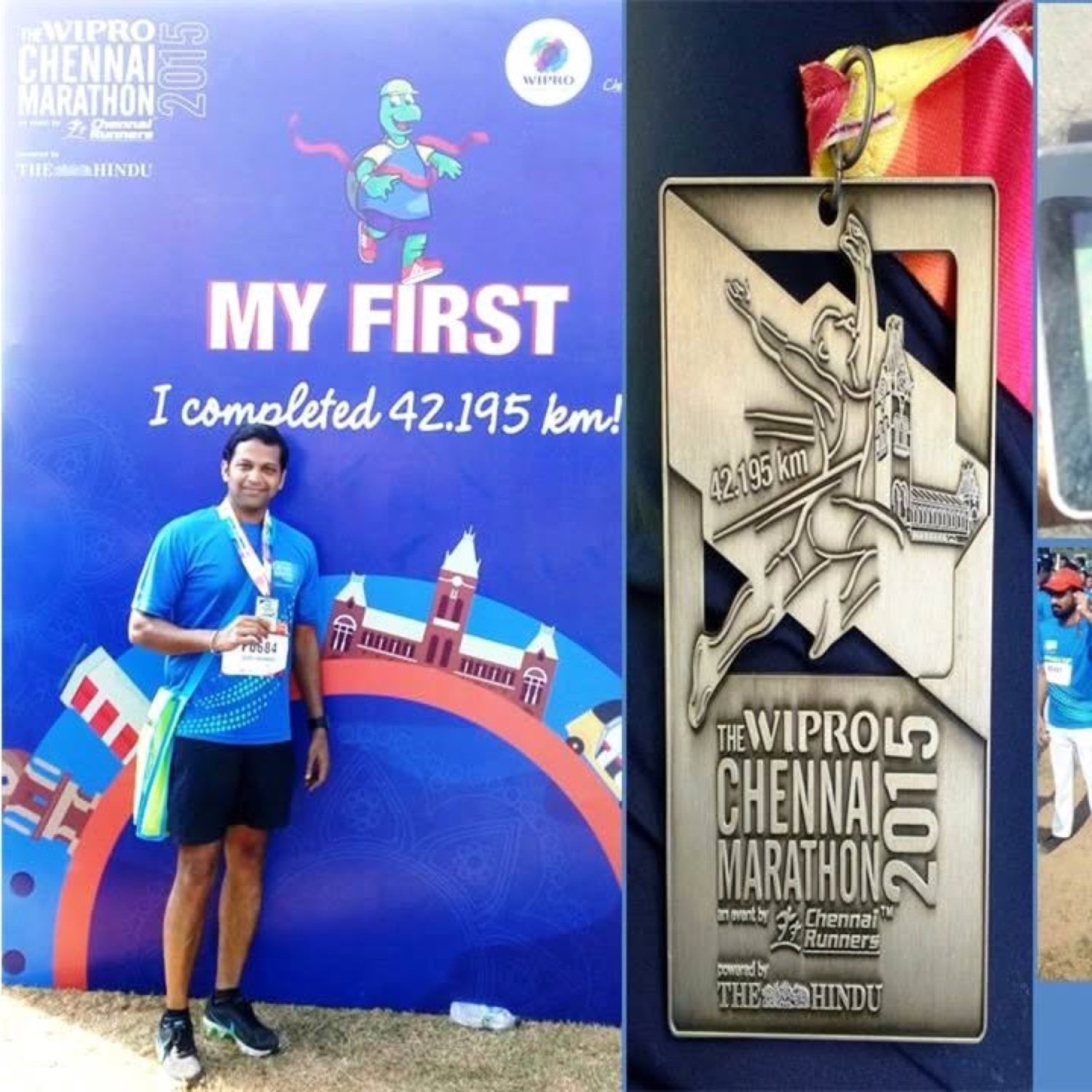 Gurushankar's first full marathon medal