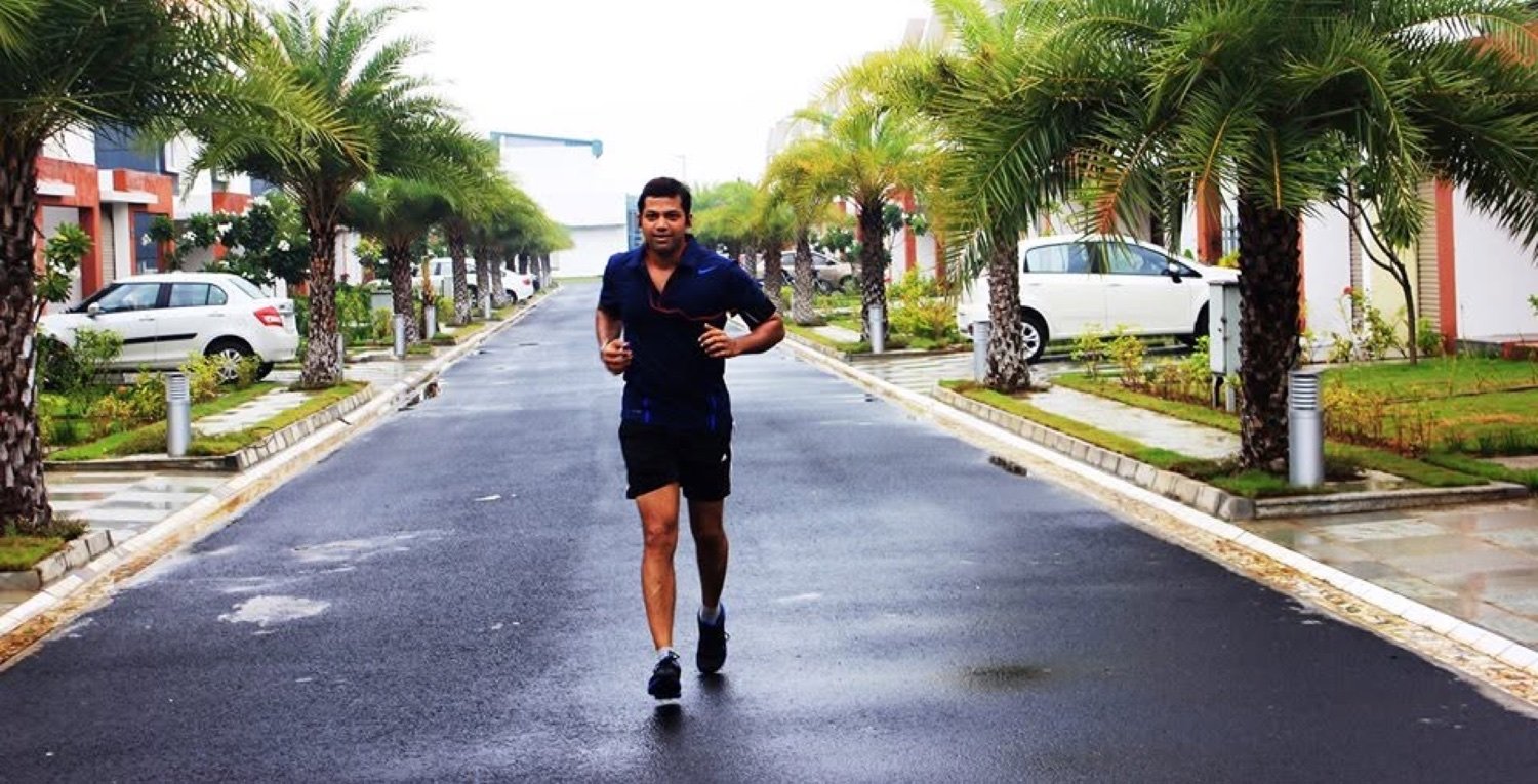 Gurushankar out on a morning run